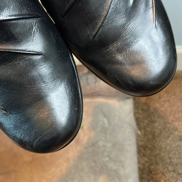 NIB Clarks Black Leather Block Heel Size 8.5M - Picture 9 of 12